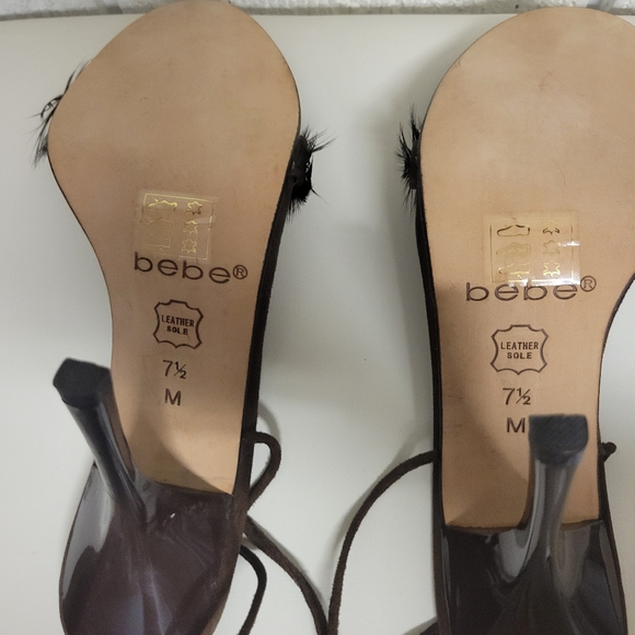 Bebe brown suede heels size 7.5 - Picture 2 of 4